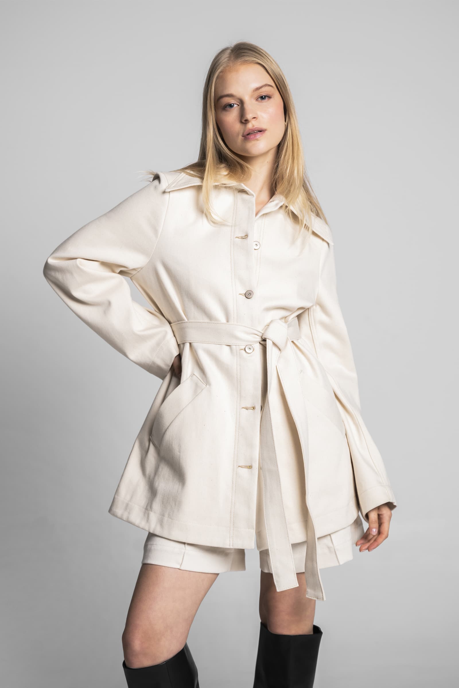 DENIM BLAZER ECRU - Image 5