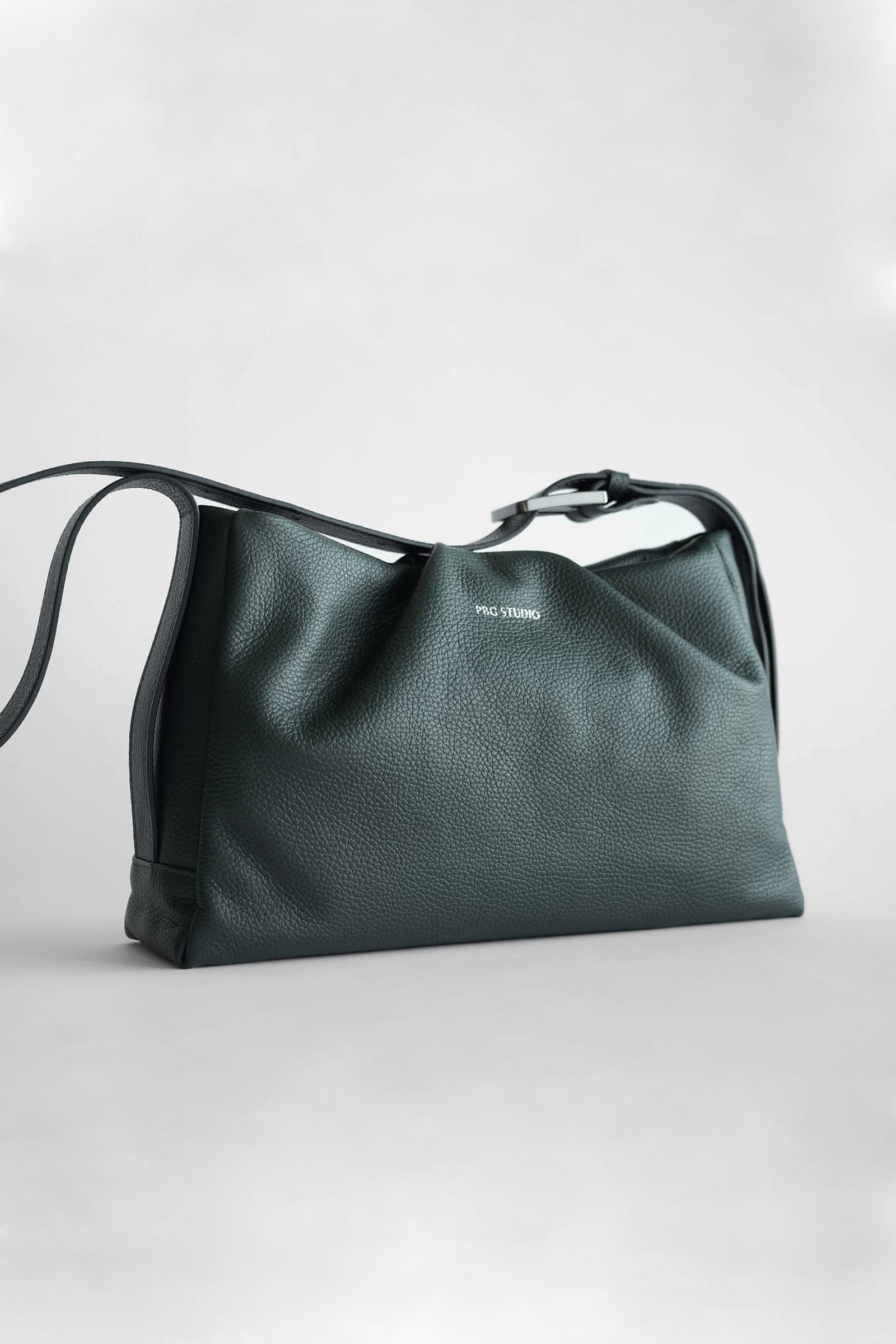 LEATHER CROSS BODY BAG LODEN - Image 4