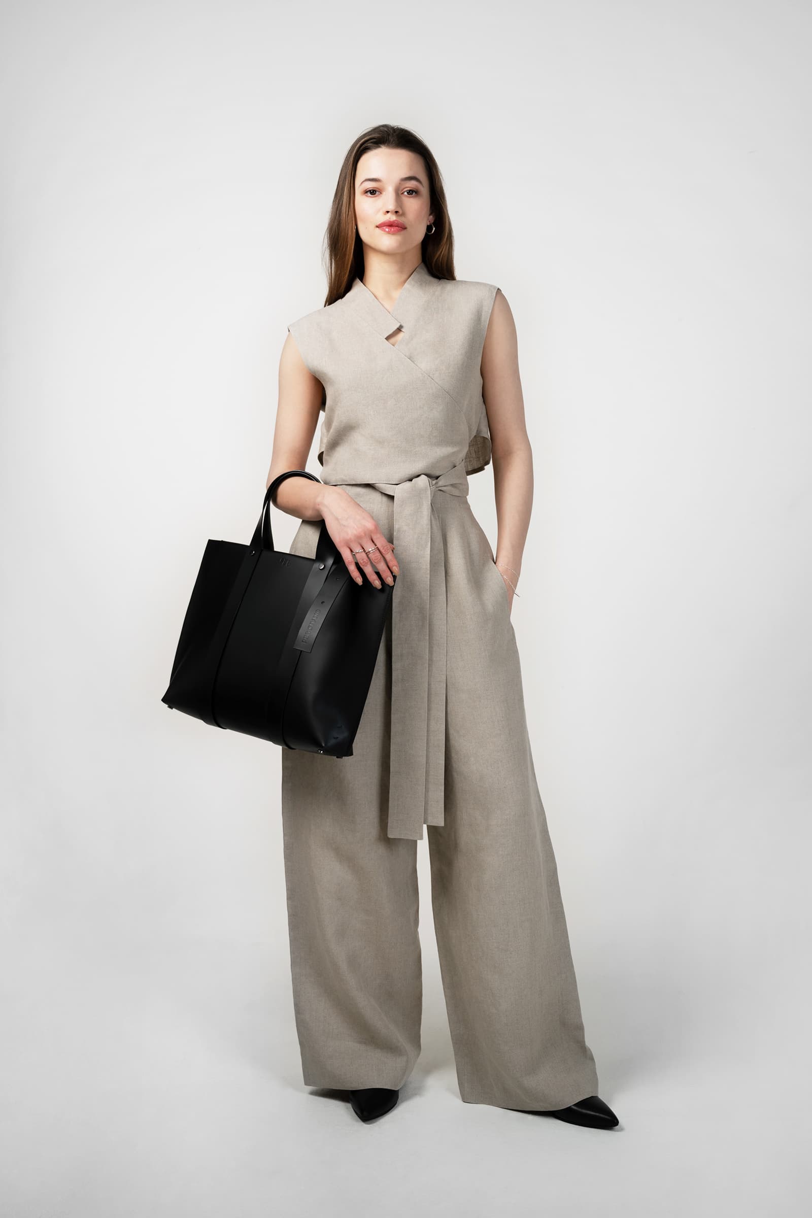 LEATHER WORK BAG NOIR - Image 2