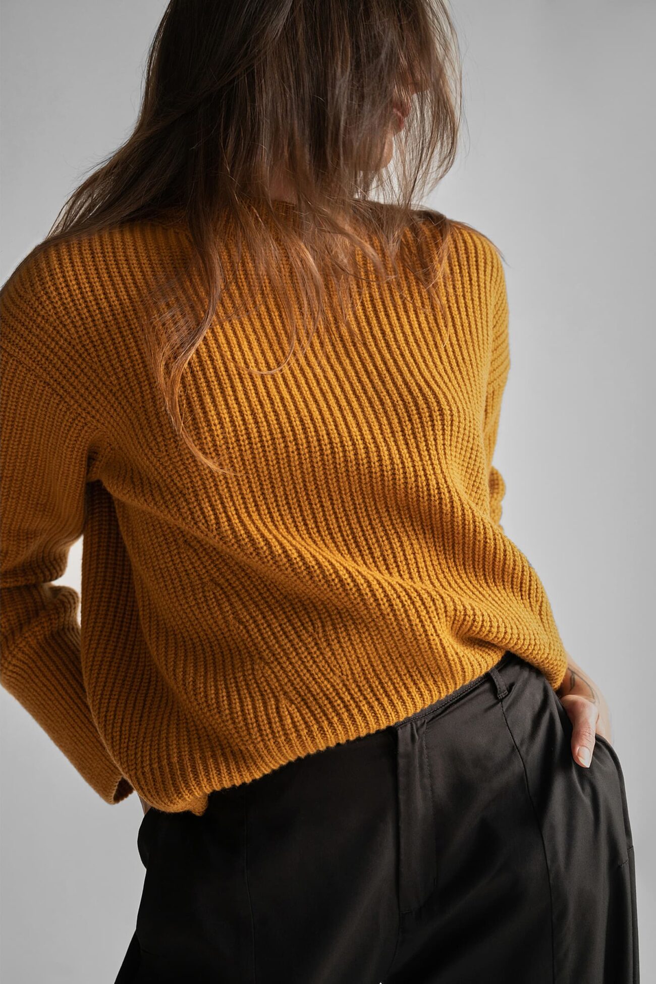 MERINO WOOL JUMPER TOBACCO