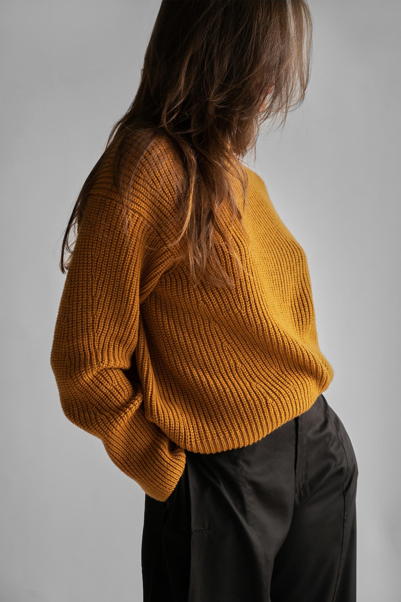 MERINO WOOL JUMPER TOBACCO - Image 6