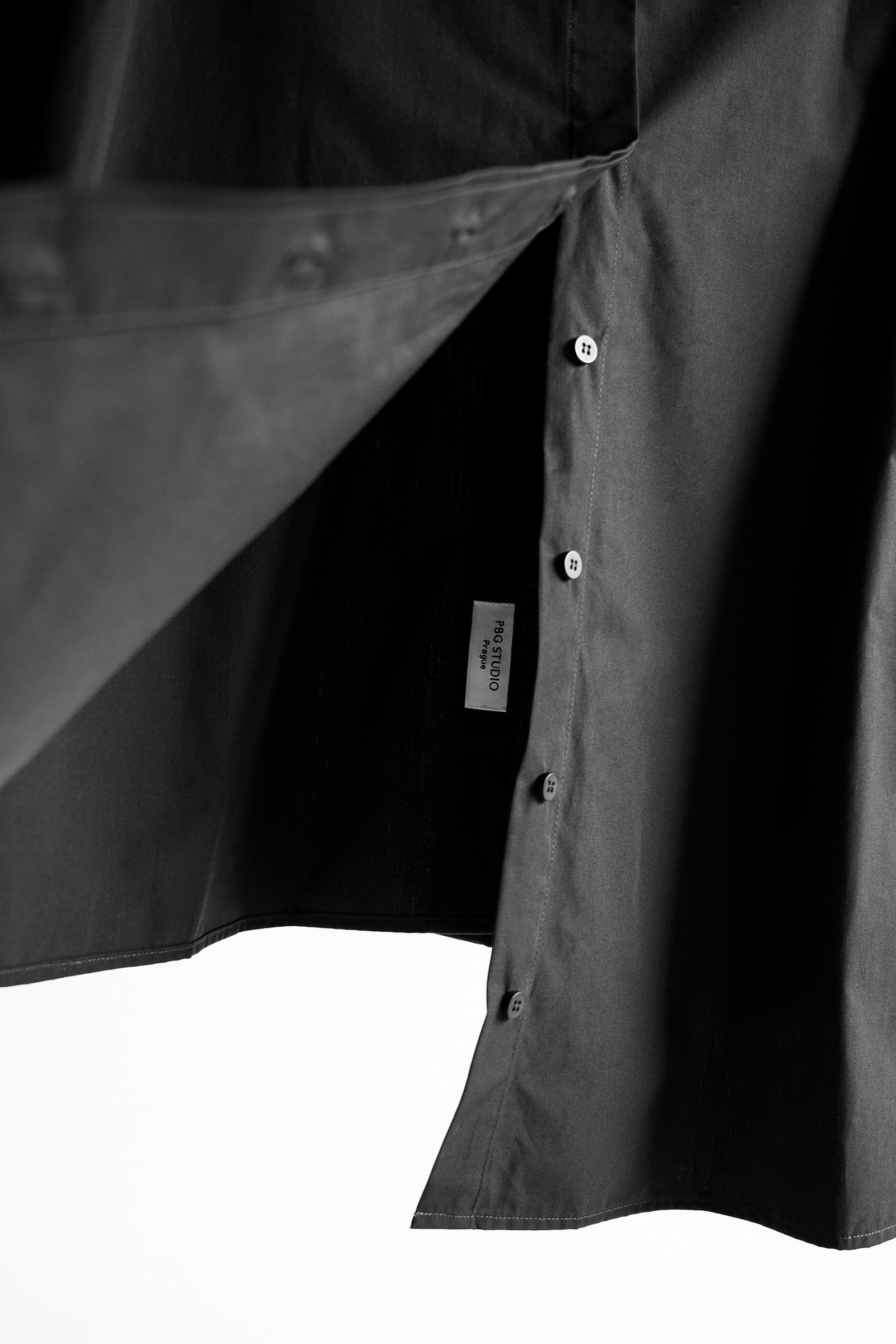 OVERSIZED COTTON SHIRT NOIR - Image 7