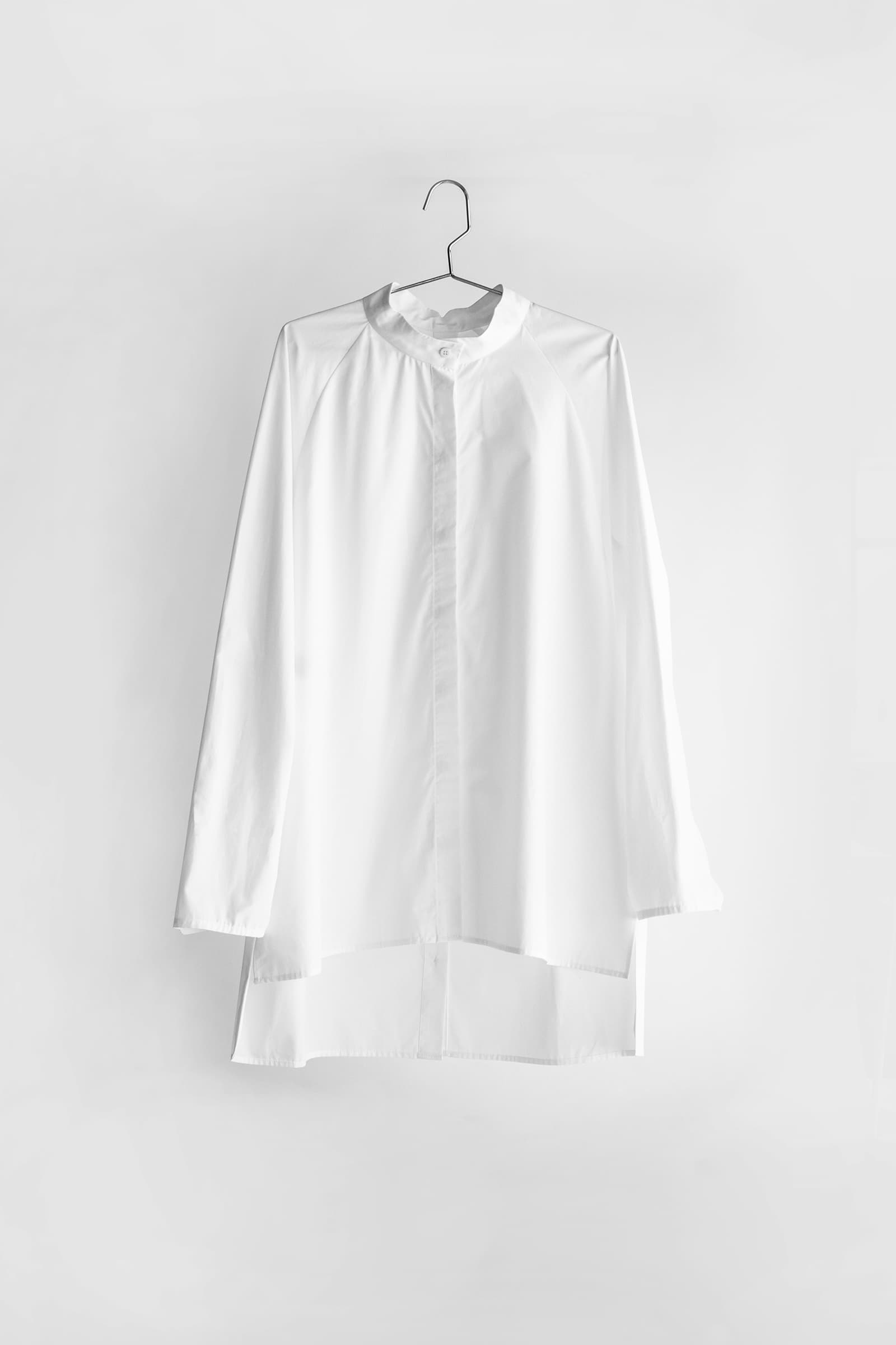 OVERSIZED COTTON SHIRT WHITE - Image 2