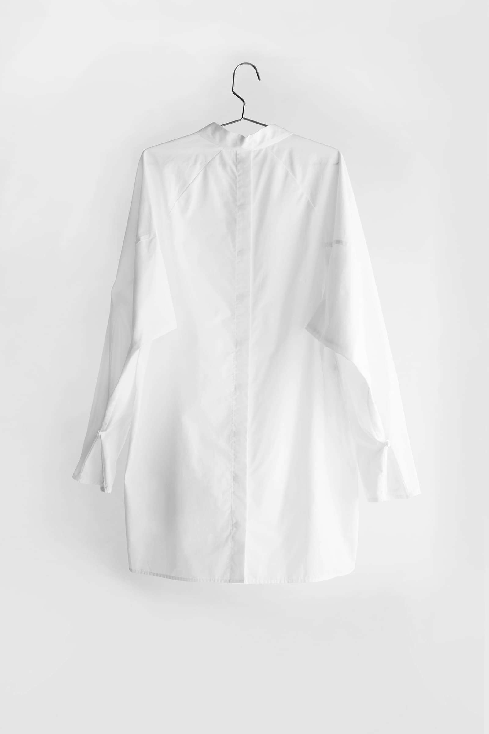 OVERSIZED COTTON SHIRT WHITE - Image 6