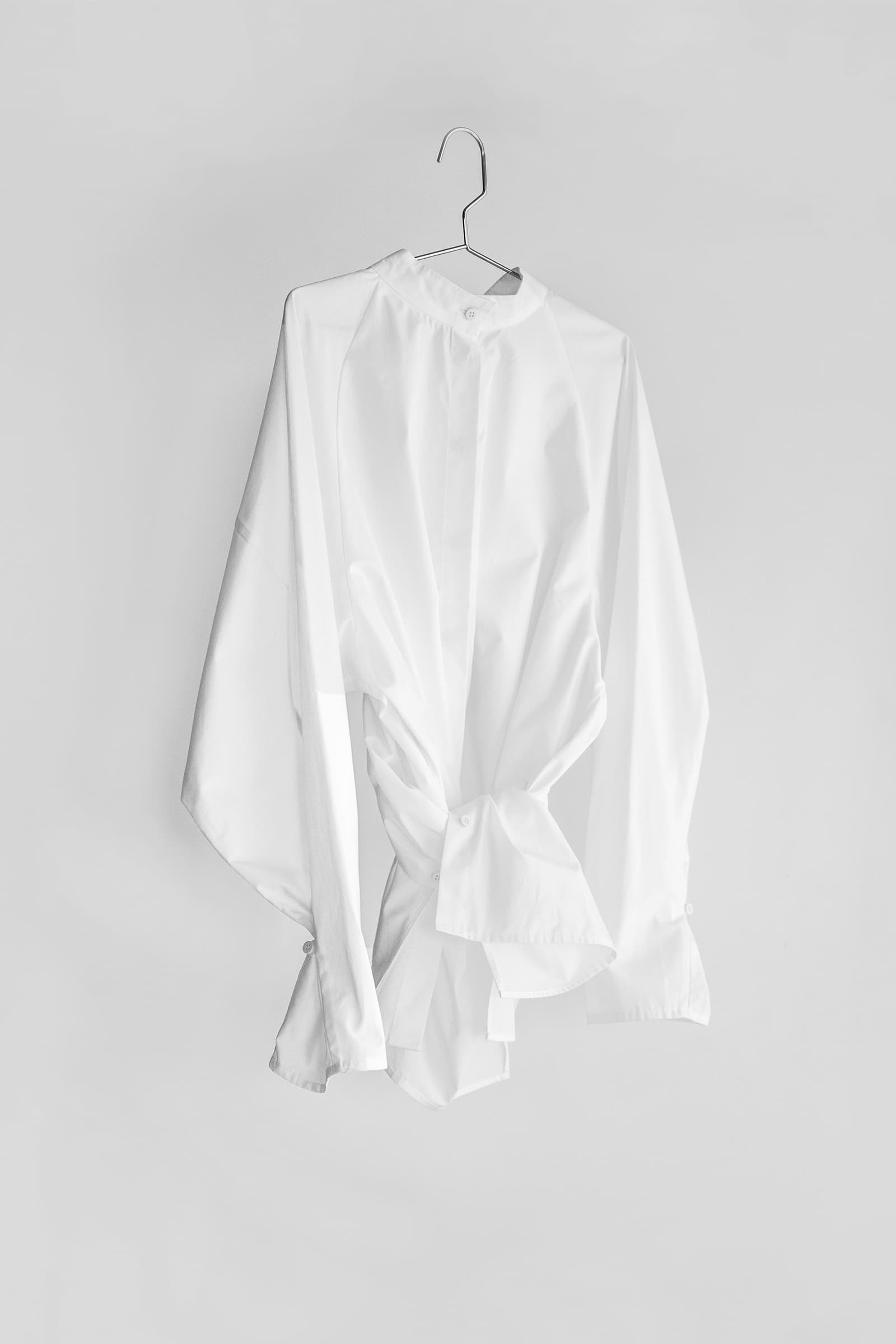 OVERSIZED COTTON SHIRT WHITE - Image 3