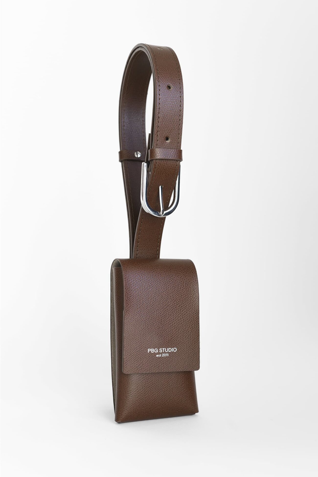 PHONE POUCH DARK BROWN STRUCTURE