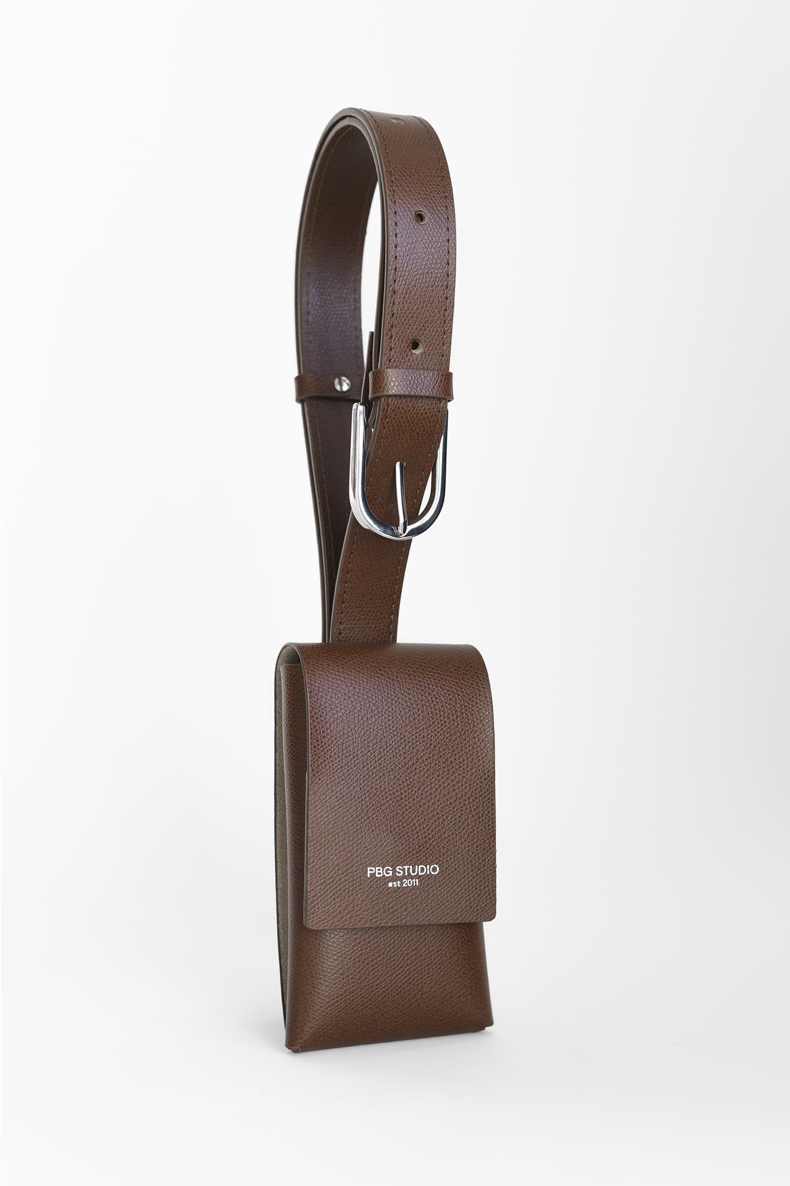 PHONE POUCH DARK BROWN STRUCTURE