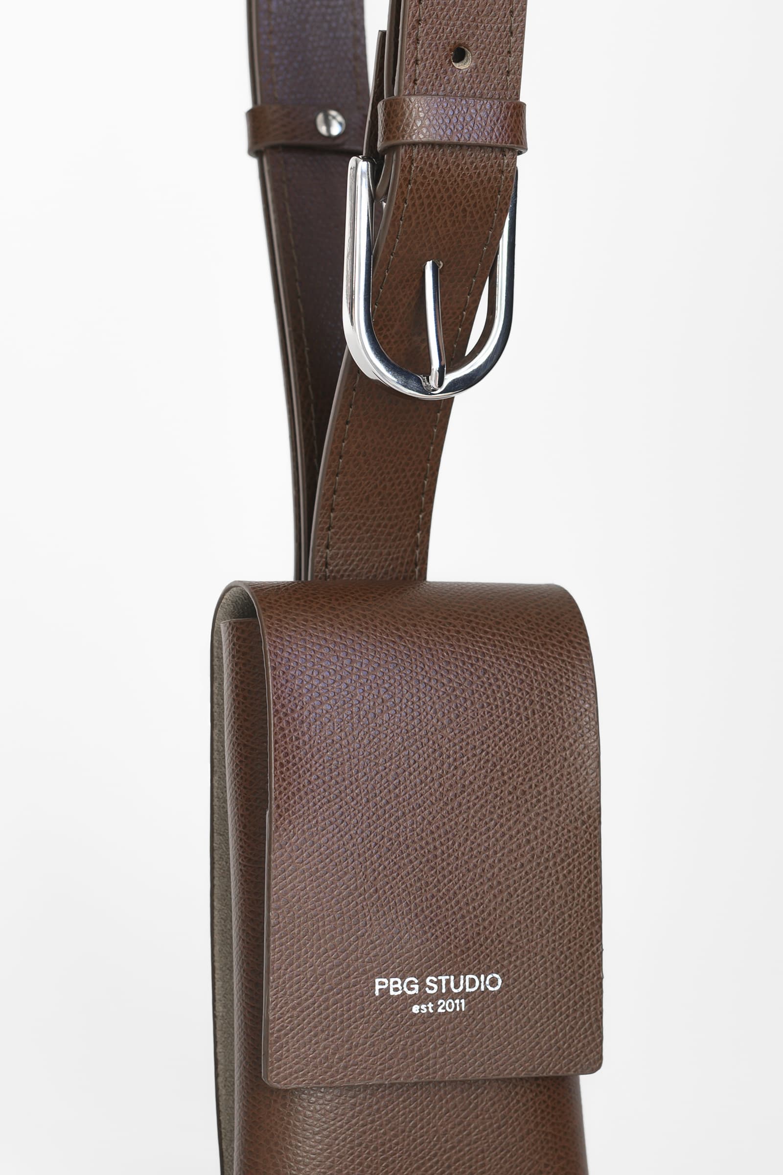 PHONE POUCH DARK BROWN STRUCTURE - Image 2