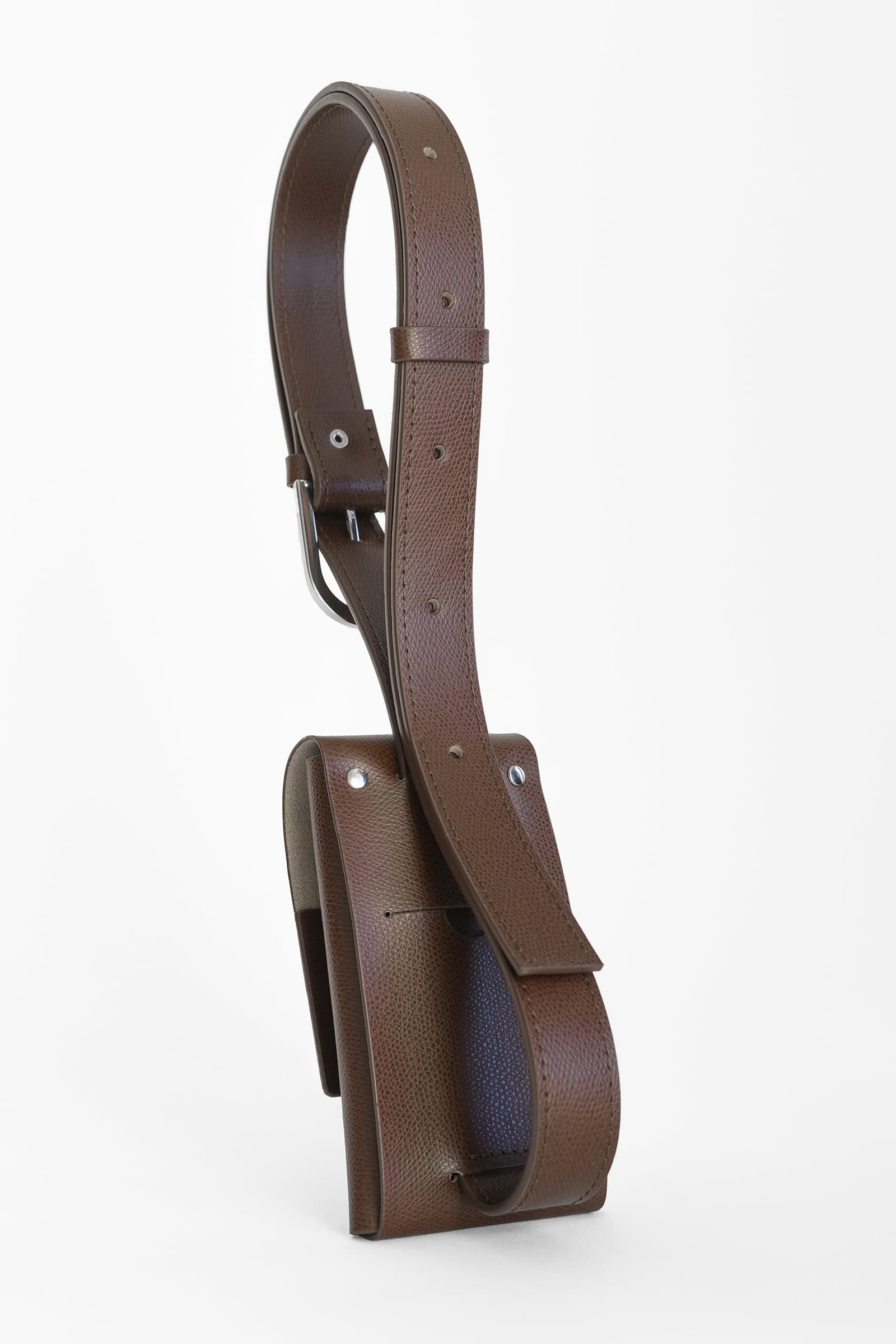 PHONE POUCH DARK BROWN STRUCTURE - Image 3