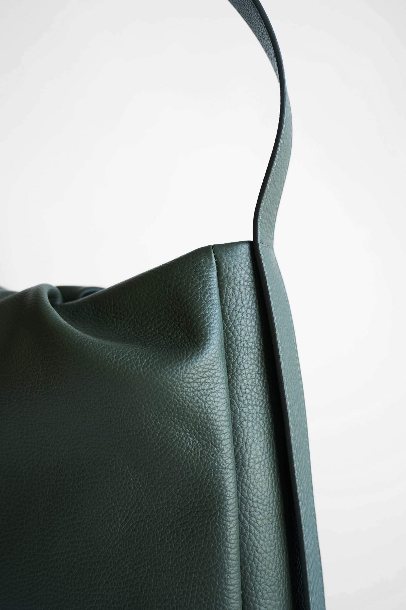 LEATHER SHOPPER BAG LODEN - Image 3