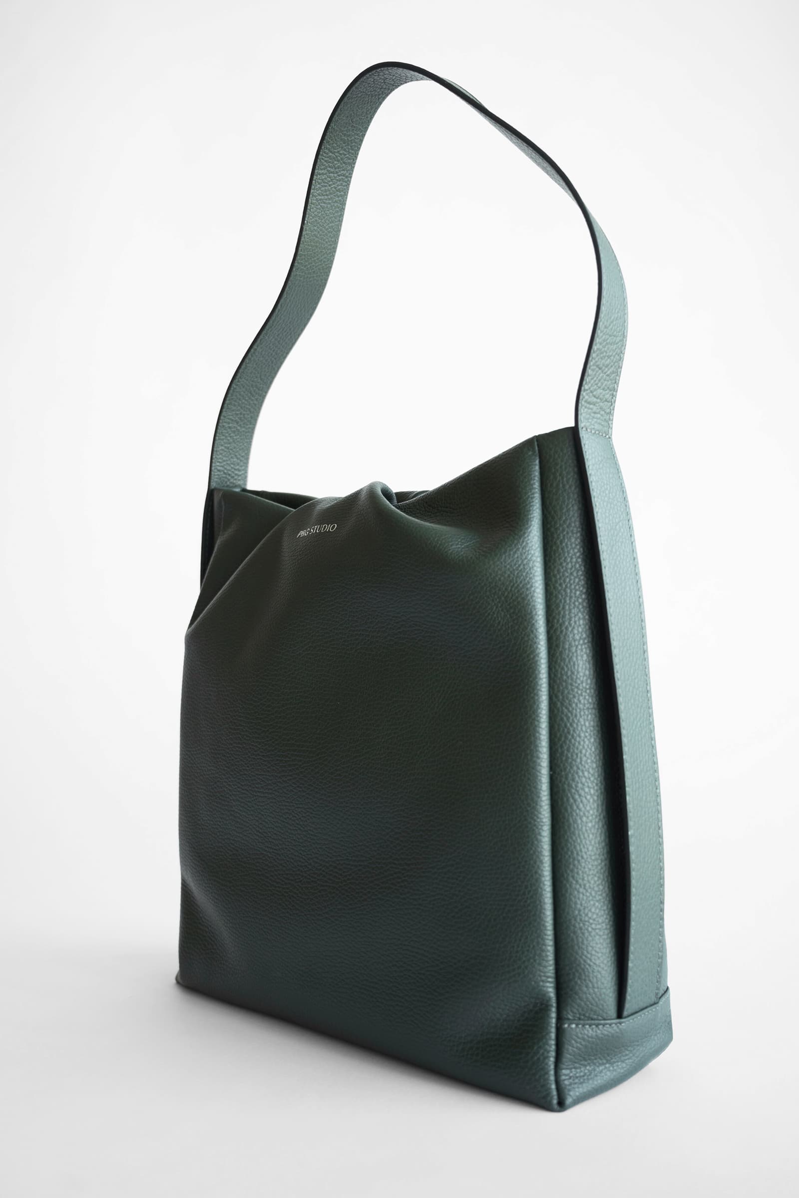 LEATHER SHOPPER BAG LODEN - Image 4