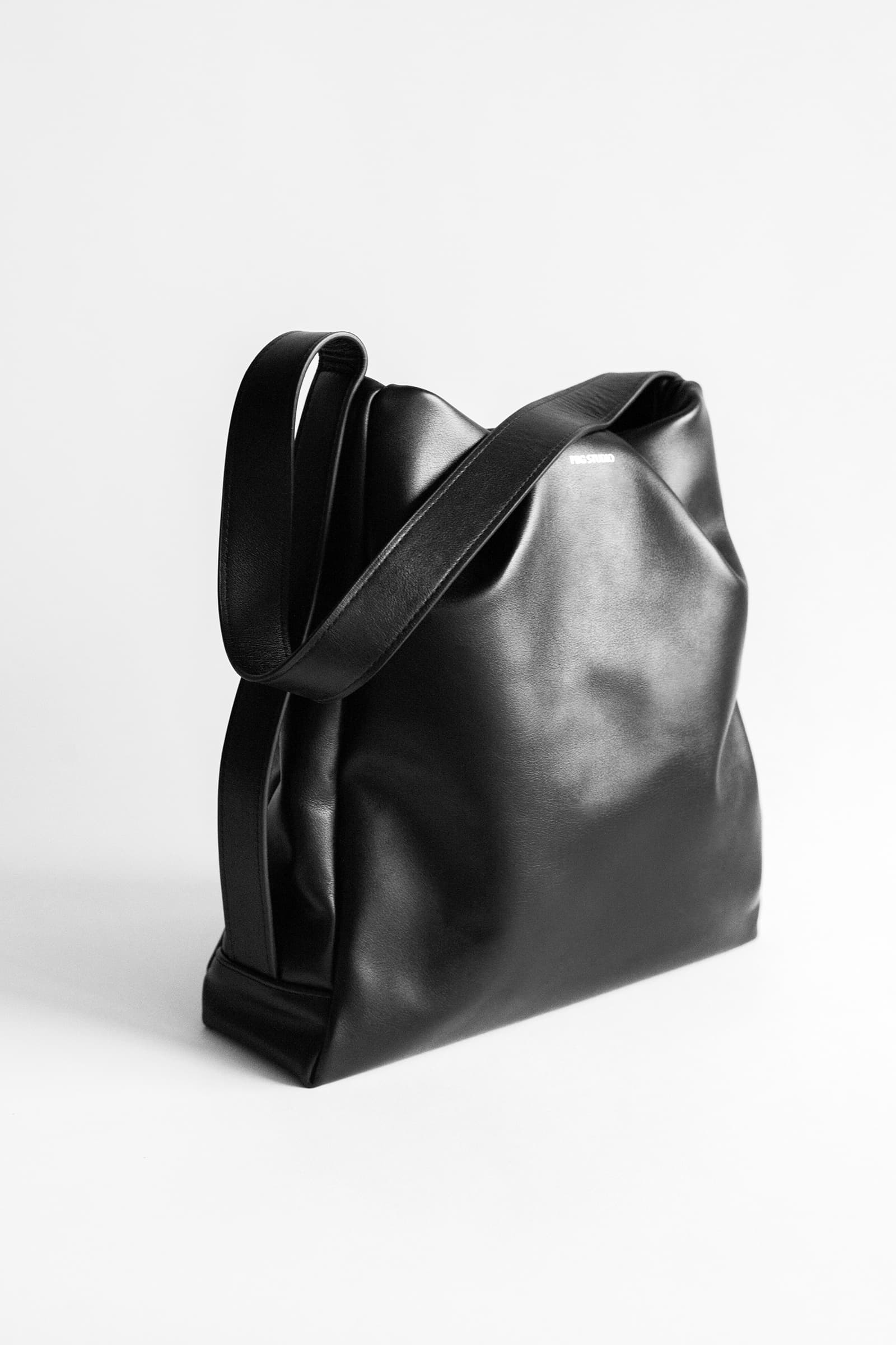 LEATHER SHOPPER BAG NOIR - Image 3