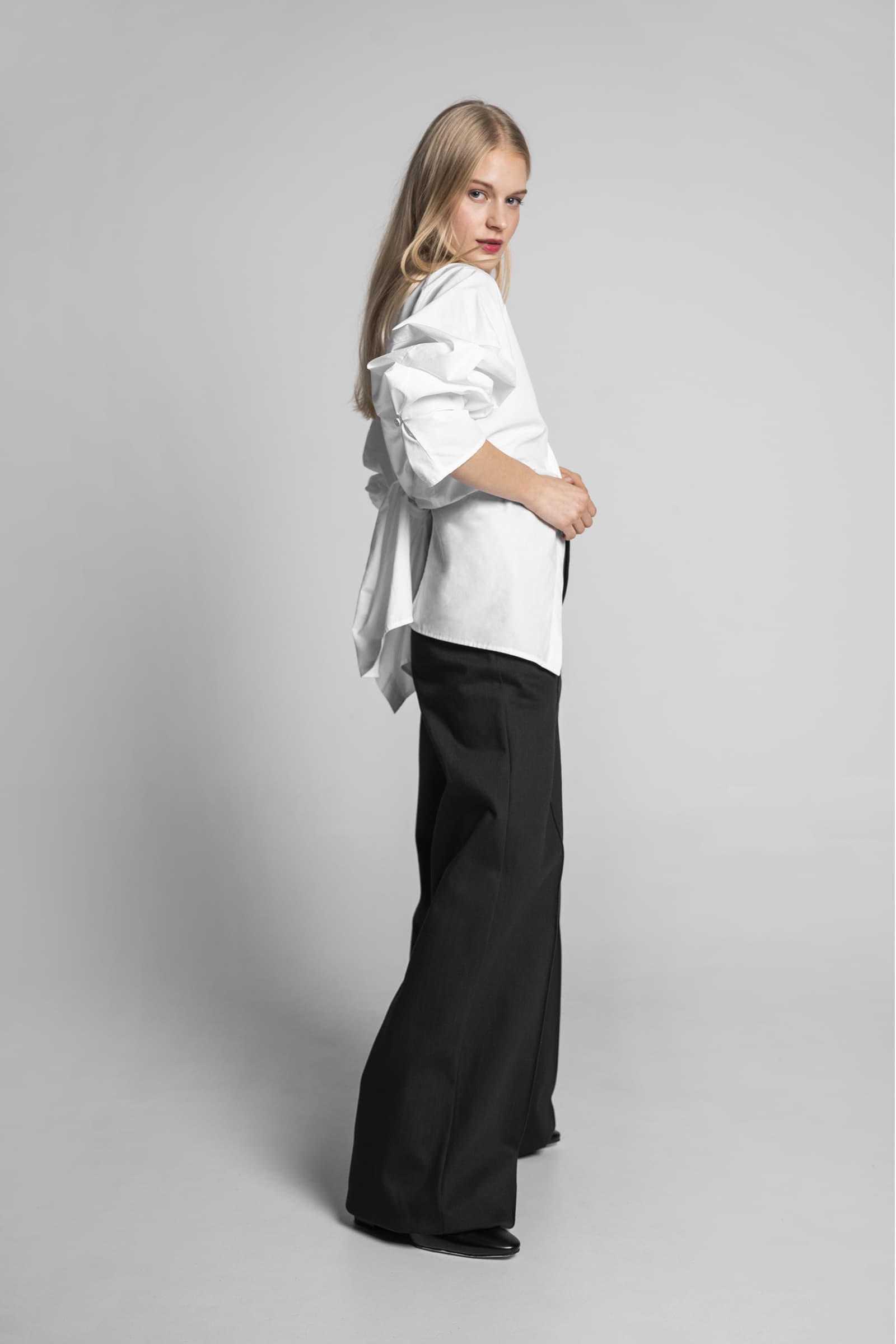 WIDE-LEG DENIM TROUSERS NOIR - Image 5