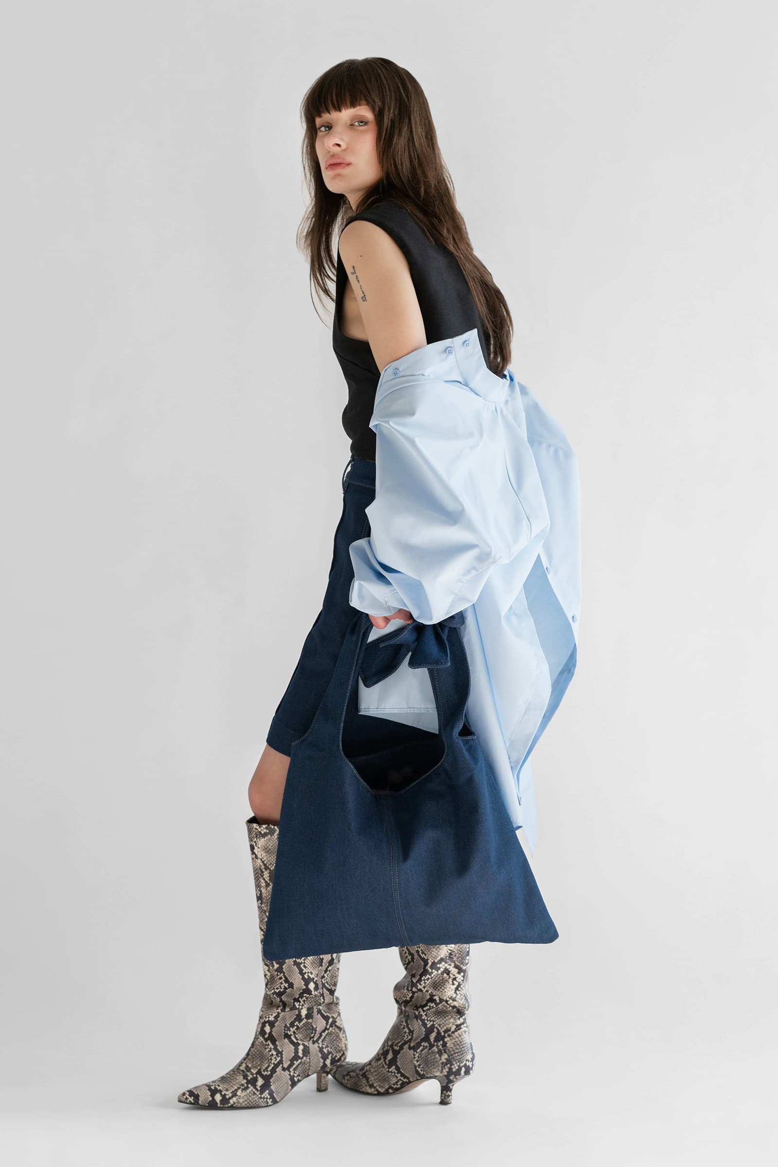 DENIM BAG LARGE INDIGO - Image 4