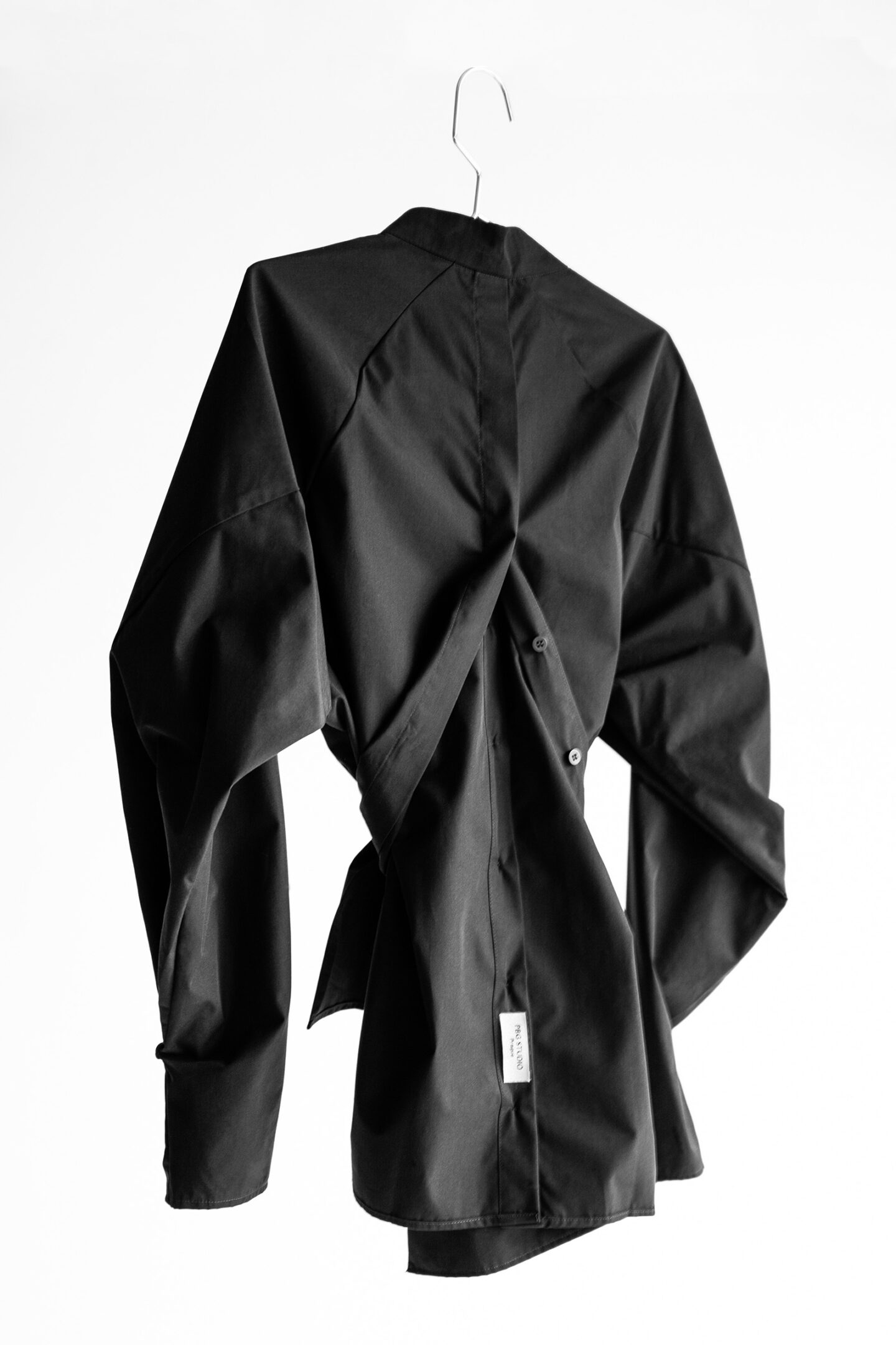OVERSIZED COTTON SHIRT NOIR - Image 5