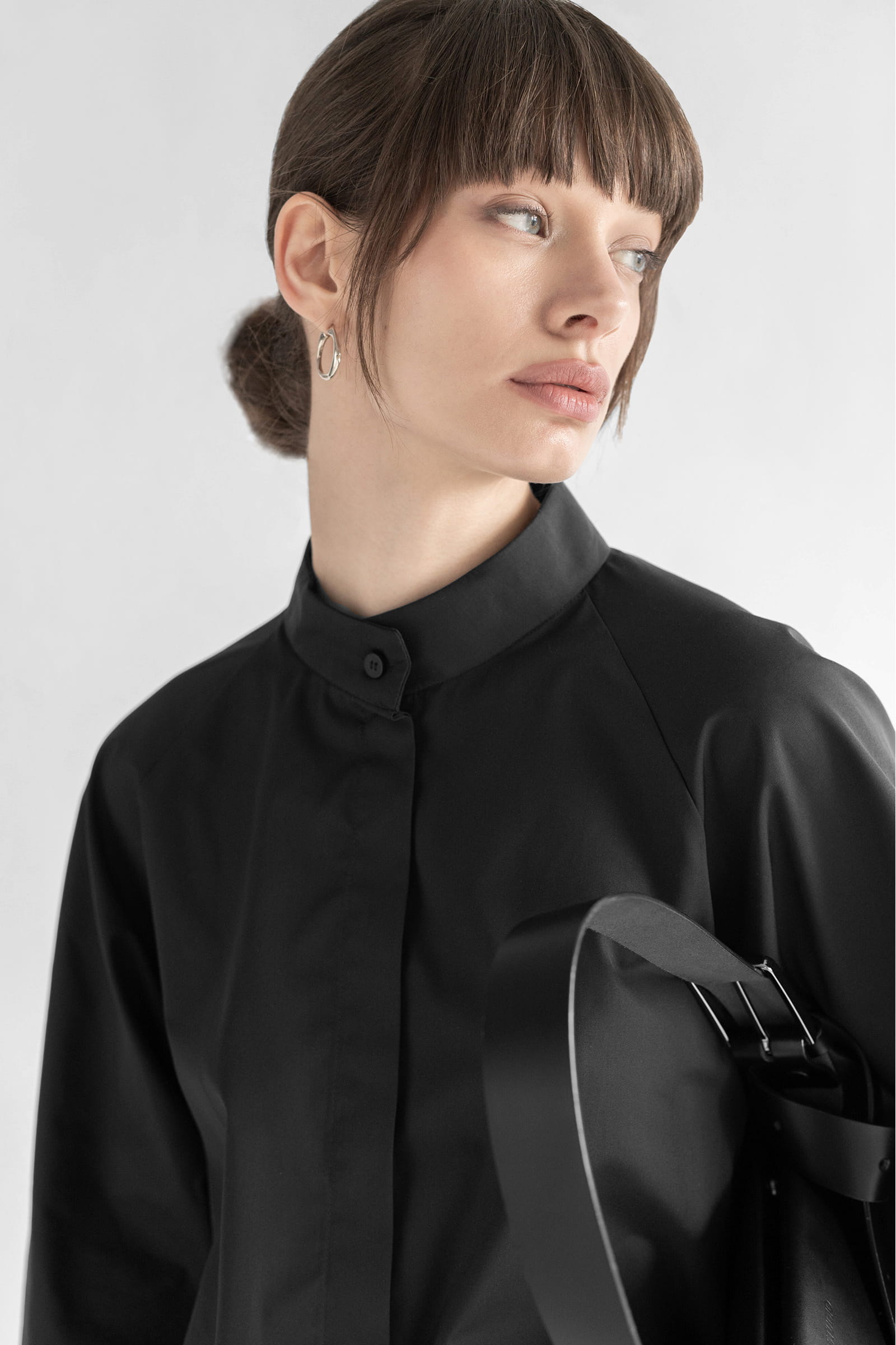 OVERSIZED COTTON SHIRT NOIR - Image 2