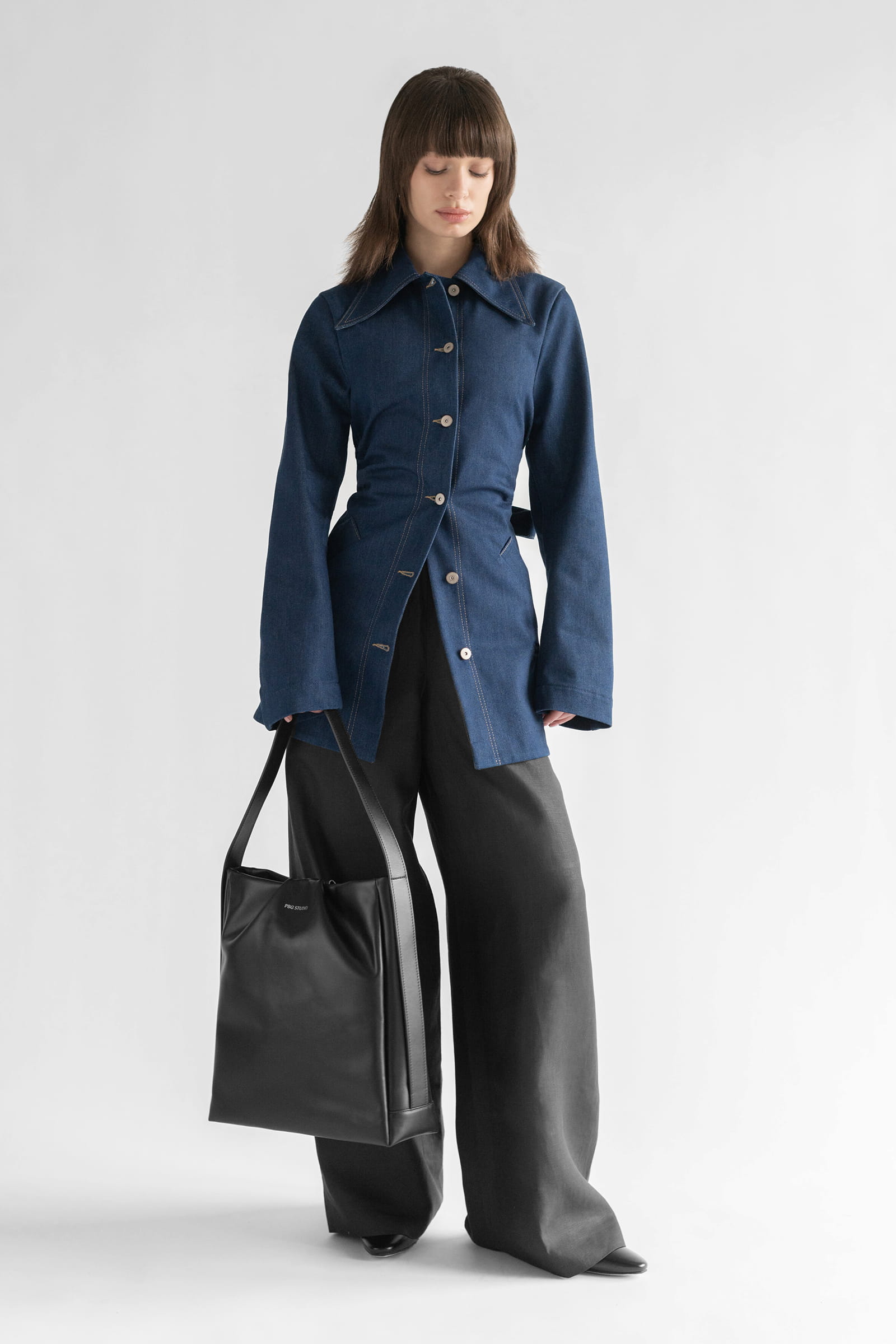 LEATHER SHOPPER BAG NOIR - Image 5